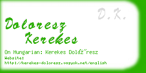 doloresz kerekes business card